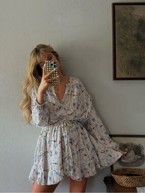 free people flower fields mini dress